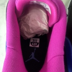 Jordan DAY1 EO Size 4.5Y / 6W Black White Pink Blue Easy Slip On Heel FQ1306 064