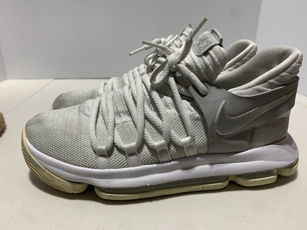 Nike Zoon KD 10 White Platinum 918365-100/ Boys Size 7Y