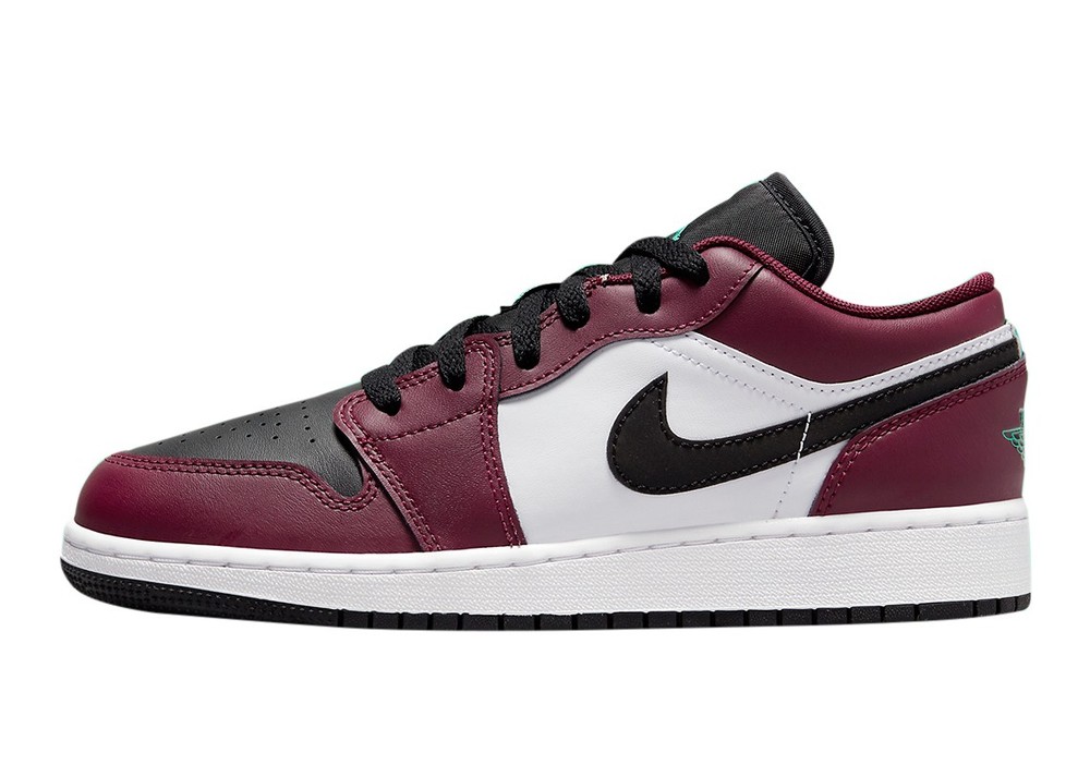 Big Kid’s Jordan 1 Low SE Dark Beetroot/Black-Roma Green (DM0589 635)