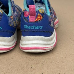 Skechers Game Kicks Interactive Kids Sneakers Shoes Size 1.5 Blue Emoji Pattern
