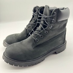 Timberland Black Leather Boot Junior 6.5M Waterproof Insulated Gorpcore Workwear