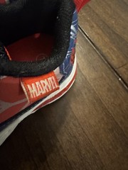 Marvel Spider-Man Hook & Loop Kids Sneakers Size 7 Red Blue Black