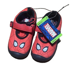 Marvel Spider-Man Hook & Loop Red/Black Unisex Kids Sneakers US 9/10