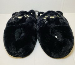 New Black Cat Black Kitty Cat Slippers Kids Small Cute Cat Slippers Kids-Small