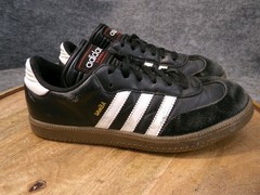 Adidas Samba Classic OG J Kids Size 5 US 036516 Black Gum Leather Shoes Sneakers