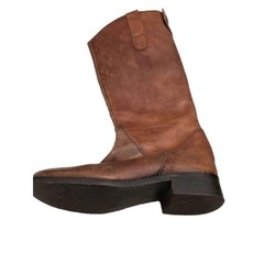 Steve Madden Distressed Finish Leather Riding Boot Unisex Style Size 6M