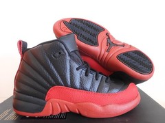 Nike Air Jordan 12 Retro PS Flu Game 2025 Black-Varsity Red Sz 2Y [151186-002]