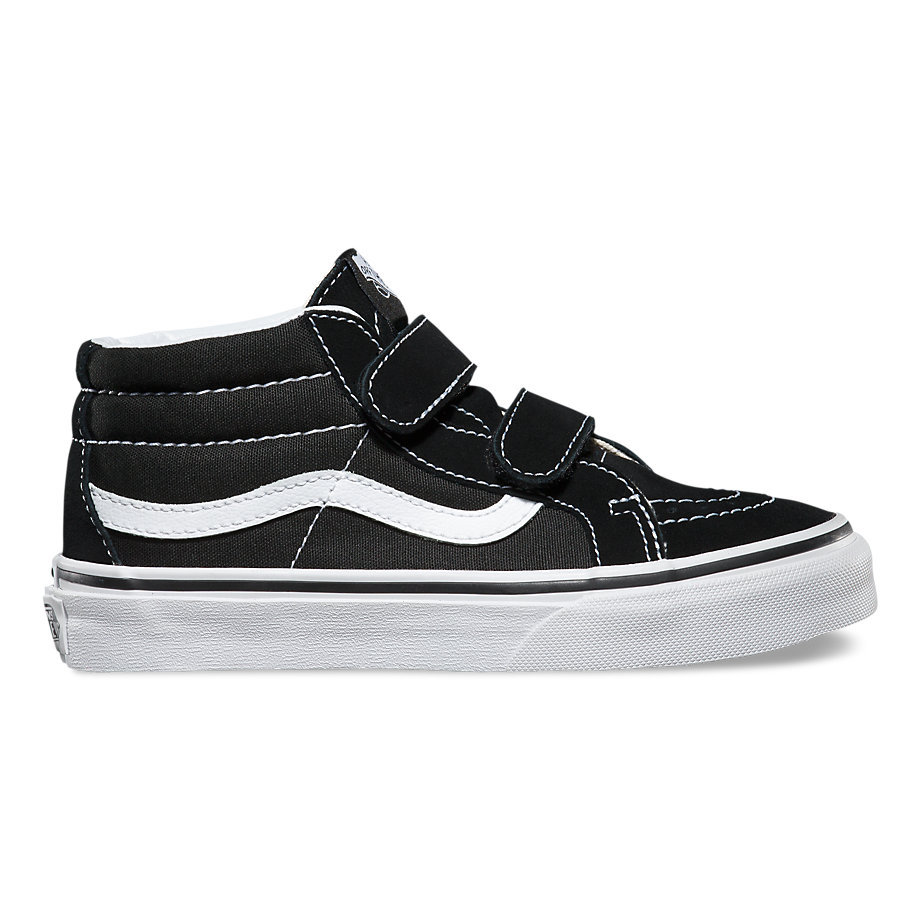 VANS KIDS SK8-Mid Reissue V Black/White All Sizes 11- 7 Fast Shipping