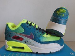 Nike Air Max 90 Premium DB Gs Doernbecher Radiant Emerald Sz 3.5Y [838768-374]