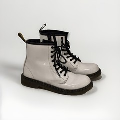 Dr. Martens AW004 White Kids Boots Size 4 Unisex Youth Punk School Shoes