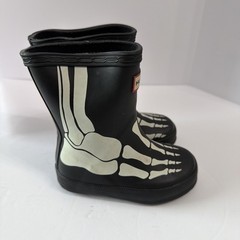 Hunter Kids Original First Classic Metallic Skeleton Rain Boots Unisex 5 C
