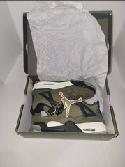 Nike Air Jordan 4 Retro Craft Medium Olive Pale Vanilla US 5Y Fb9928 200 With Bx
