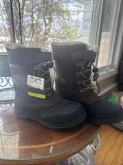 EDDIE BAUER Children Insulated Snow BOOTS SIZE 1M BROWN Brand New