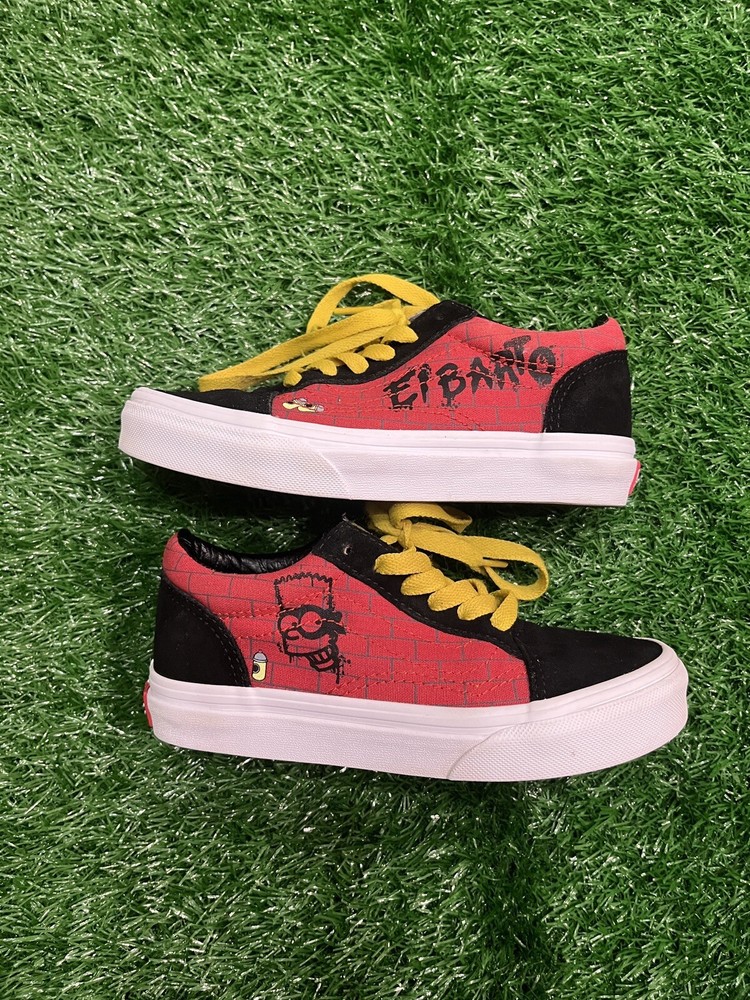 Vans Simpsons El Barto Bart Limited Edition Kids Size 13 Sk8 Low Black Red