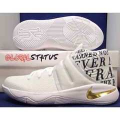 2016 NIKE KYRIE 2 CHAMPIONSHIP GOALS ID WHITE GOLD YOUTH SZ 5Y ( 849367-998 )