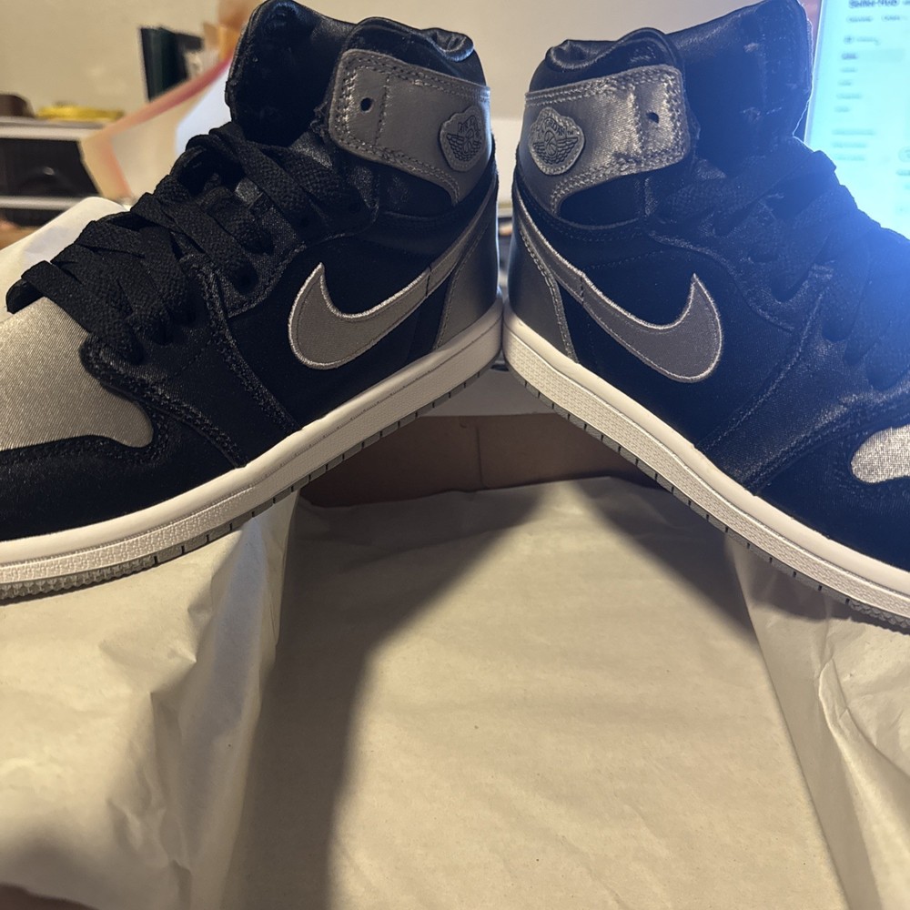 Jordan 1 Retro High OG Satin Shadow PS FD5304 010 Black /Grey Size 3Y