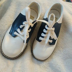 Vintage Saddle Shoes Stride Rite Black & White Leather USA Toddler 6.5 – 7 Size