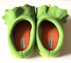 Dearfoams Kids Peyton Green Dinosaur Animal Clog Slippers size 13-1