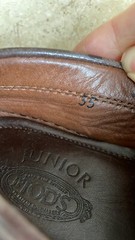 TOD’s junior designer leather penny loafers brown 35 sz 3 1/2 EUC Hand Made uni