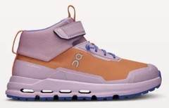 NIB On Running Cloudhero Mid Waterproof Hiking Shoes Orange/Lavender 2.5 Kids