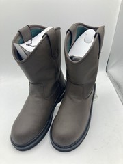 Georgia Boot Wellington Brown Pull On Work Leather Boots G099 Size 1.5M Kids 7”