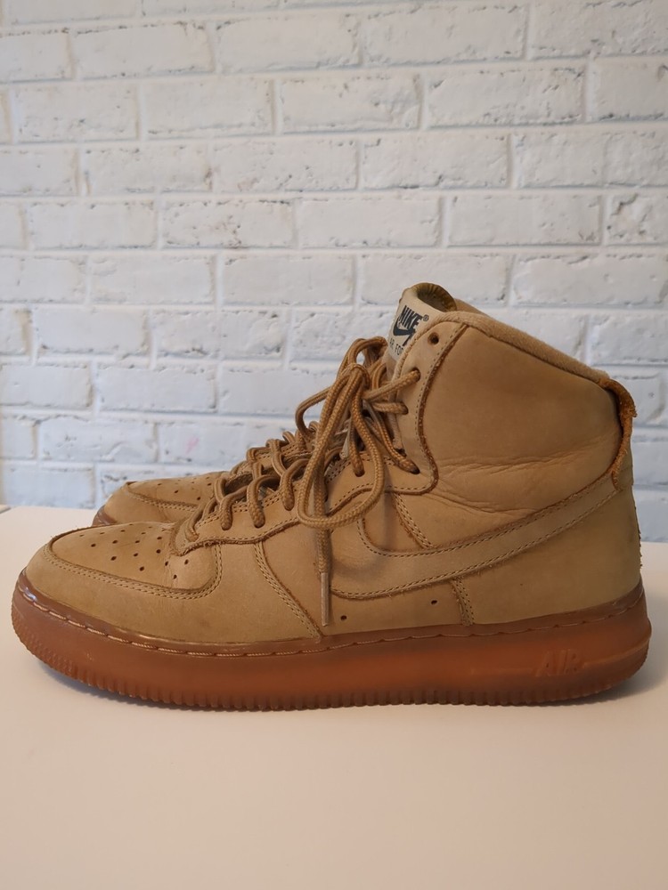 Nike Air Force 1 High Flax Wheat Brown 922066-203 Youth Shoes size 7Y