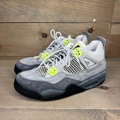 Nike Air Jordan 4 IV Retro SE Neon 95 Suede CT5343-007 GS Youth Size 7Y US