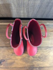 Carter’s Size 5 Red Rubber Rain Boots Fire Fighter Logo Fireman Mud Play Costume