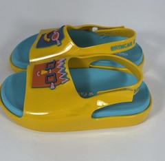 Melissa Mini Slingback Sandals Yellow Blue Cartoon Kids US 9 EU 25 Jelly Shoes