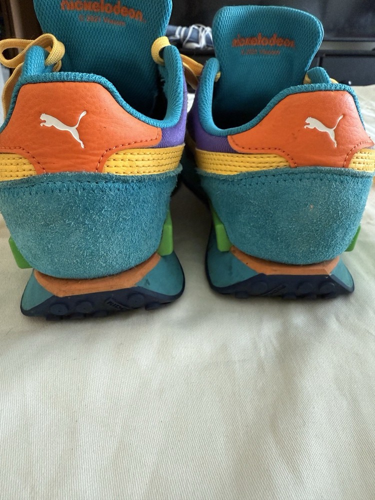 Puma Future Rider Multicolored Nickelodeon Rugrats Edition Kids Size 6.5 C EUC
