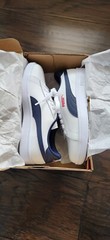 Puma junior size 5c regular, puma smash v2 L Jr. White-peacoat-red.