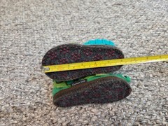 Garnet Hill Slippers Bootie Green Blue Turtle 100% Felt Boiled Wool Boys Kids 5