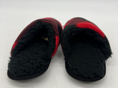 Thereabouts Black and Red Buffalo Plaid Slip On Slippers Kids Size S-M (11-1)