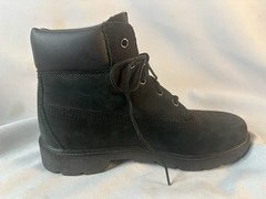 Timberland 6″ Premium Waterproof Boot Black Nubuck Boys Sz 5.5 Womens Sz 7