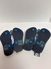 Kids Shark Flip Flops Size 9K/10K Blue Gray Summer Sandals Beach Shoes LOT OF 2
