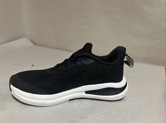 Size 10.5 K- Adidas Fortarun Kid’s Black white Sneakers