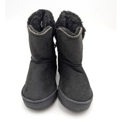 Bebe Bow Shaft Faux Shearling Lined Winter Boots Kids‘ Black Size US9 EU25