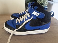 Size 5.5 (GS) – Nike Court Borough 2 Mid Black Game Royal