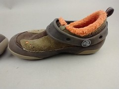 Crocs Dawson C 11 Fleece Lined Clogs Brown Suede Slip On Warm Shoe Unisex Kids
