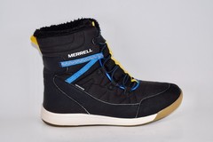 Merrell Youth Snow Crush 3.0 MK266123 Waterproof Black Fur Snow Boots Size 6