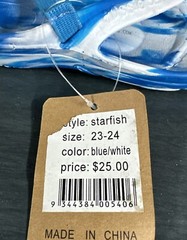 AUSSIE Souls Starfish Size 23-24 Approx Size 8-8.5 Kids Blue White New With Tags