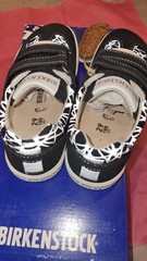 Birkenstock Davao Reflective Lines Black White Kids Sneakers US 11 Hook & Loop
