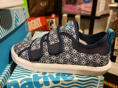 NATIVE Monaco Blue Lightweight Double Strap Youth Kids Sneakers 1Y US / 32 EUR