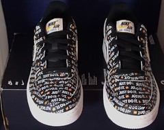 2018 Nike Air Force 1 Premium Just Do It Pack Black Youth SZ 6Y ( AO3977-001 )