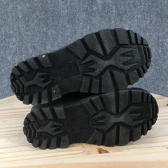 Itasca Snow Drift Boots Youth 2 Winter Quilted Round Toe Comfort Black Gray