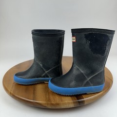 Little Kids Hunter First Classic Navy Blue Pull On Tall Rain Boots Size 8 C GUC