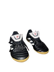 Adidas Copa Kids Size 13 Black Sneakers • White Stripes • Red Logo