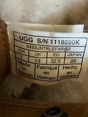 UGG KIDS CLASSIC WEATHER SHORT CHESTNUT SIZE 1 BOOTS