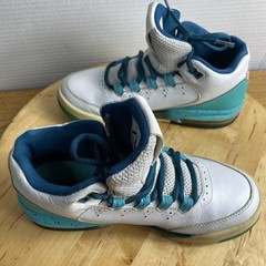 Jordan Flight Origin 2 White Teal 4Y Kids Youth Fits Women 5.5 Sneakers 2014