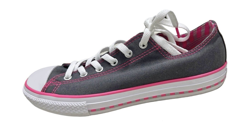 Converse All Star gray canvas, double-tongue sneakers, youth 5M